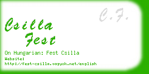 csilla fest business card